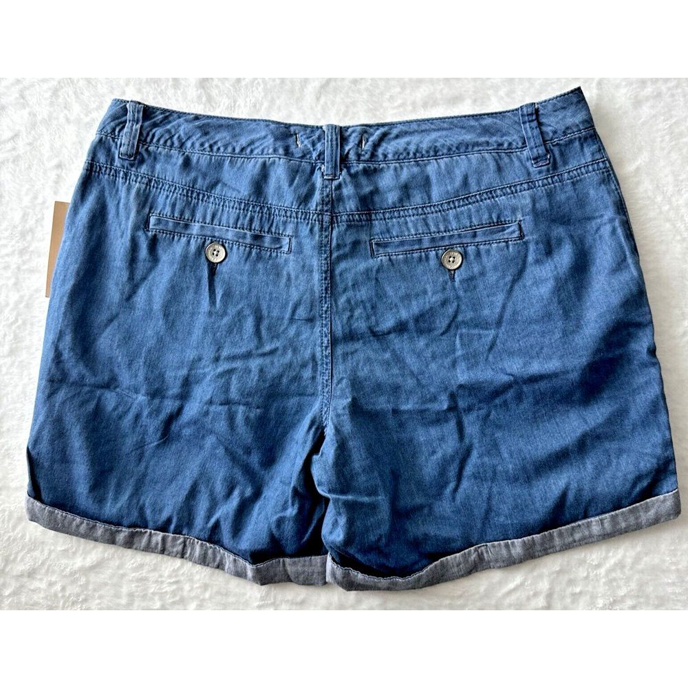 Nine West Vintage America Chambray Shorts Missy 6/28* fits 31" Soft Spun Denim - Picture 4 of 11